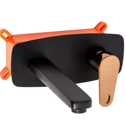 Rea Robinet de lavabo encastré Mild black rose-gold + box* Robinet Lave-Mains