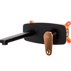 Rea Robinet de lavabo encastré Mild black rose-gold + box* Robinet Lave-Mains