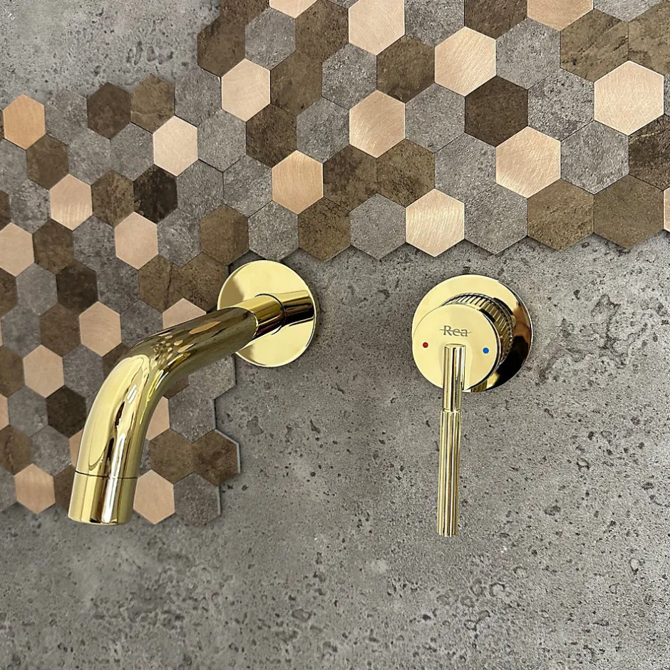 Rea Robinet De Lavabo Encastré Argon Js-622704G Gold* Robinet Lave-Mains