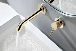 Rea Robinet de lavabo encastré LUNGO GOLD