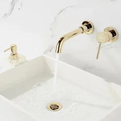 Rea Robinet de lavabo encastré LUNGO GOLD