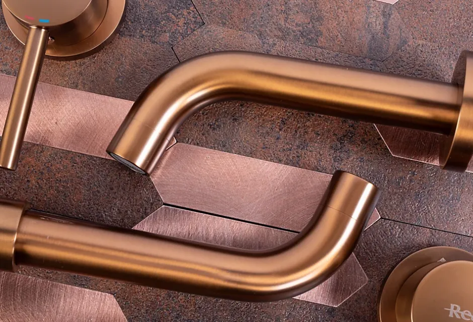 Rea Robinet de lavabo encastré Lungo brushed copper + box