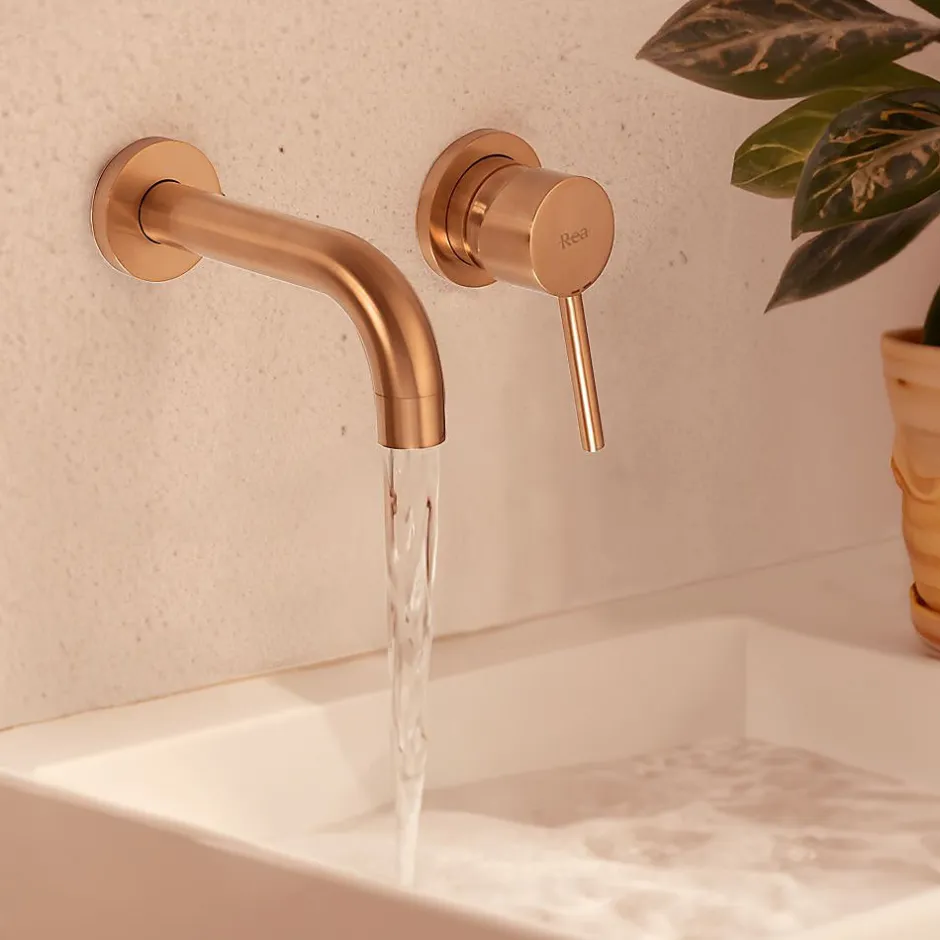 Rea Robinet de lavabo encastré Lungo brushed copper + box