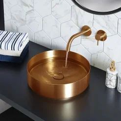 Rea Robinet de lavabo encastré Lungo brushed copper + box