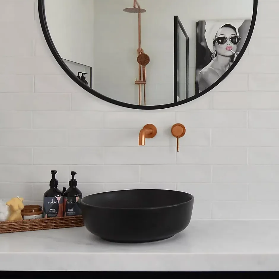 Rea Robinet de lavabo encastré Lungo brushed copper + box