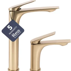 Rea Robinet de lavabo Avalon brushed gold low