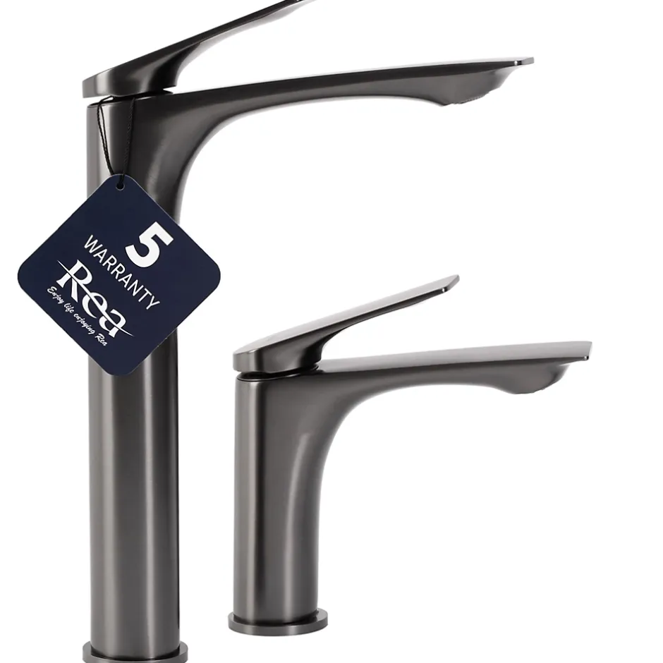 Rea Robinet de lavabo Avalon titanium low* Robinet Lave-Mains