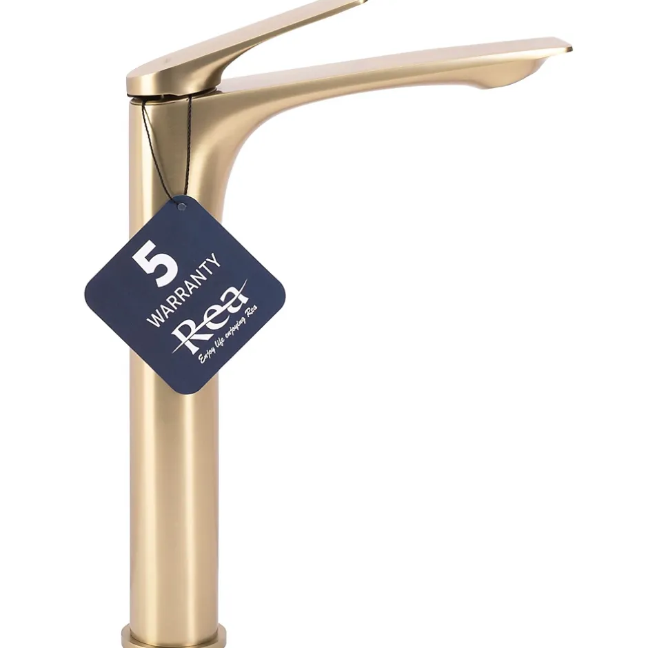 Rea Robinet de lavabo Avalon brushed gold high* Robinet Lave-Mains