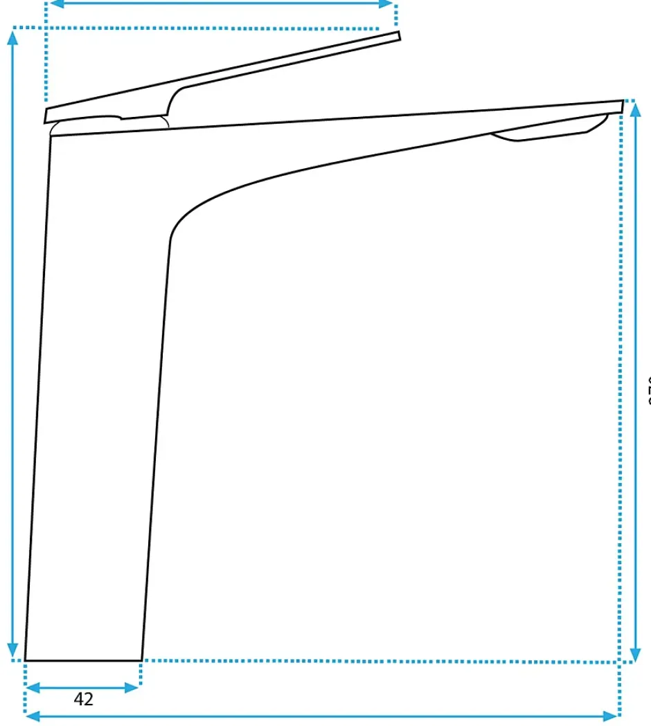 Rea Robinet de lavabo Avalon brushed gold high* Robinet Lave-Mains