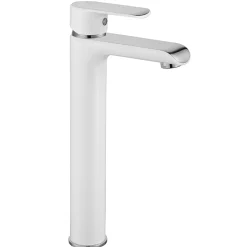 Rea Robinet de lavabo Bloom white chrome high
