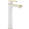 Rea Robinet de lavabo Bloom white gold high