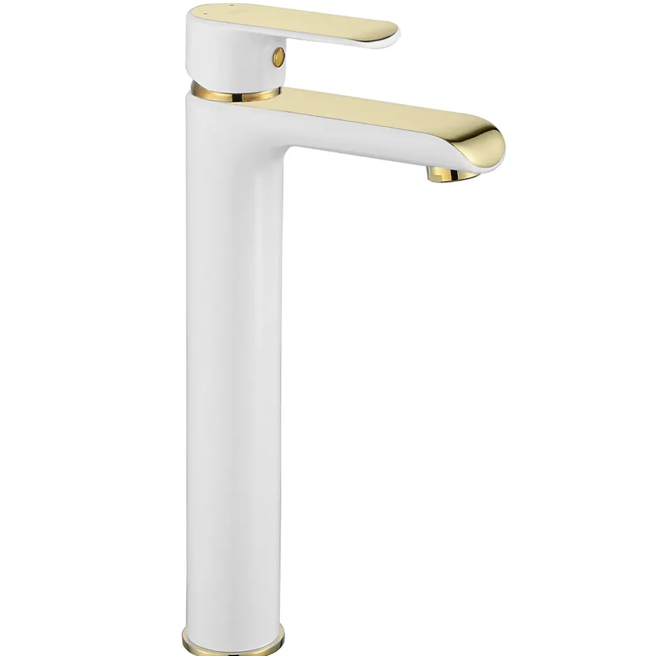 Rea Robinet de lavabo Bloom white gold high