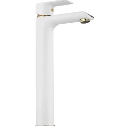 Rea Robinet de lavabo Bloom white gold high