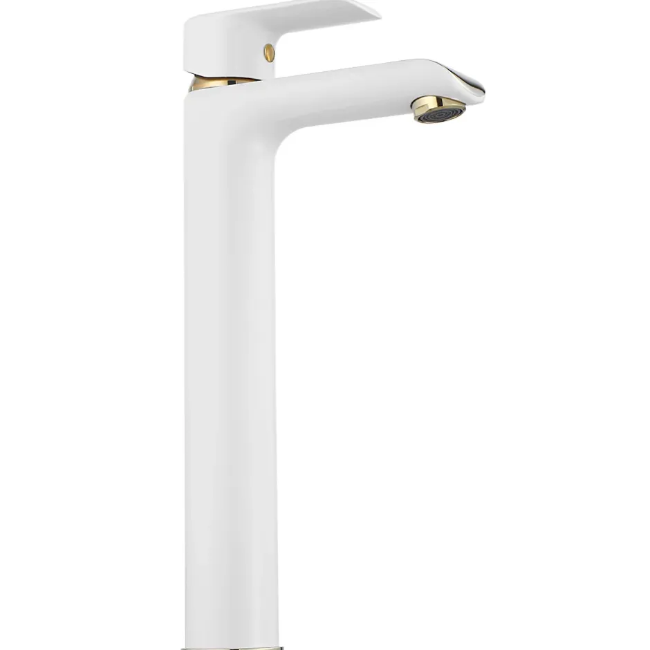 Rea Robinet de lavabo Bloom white gold high