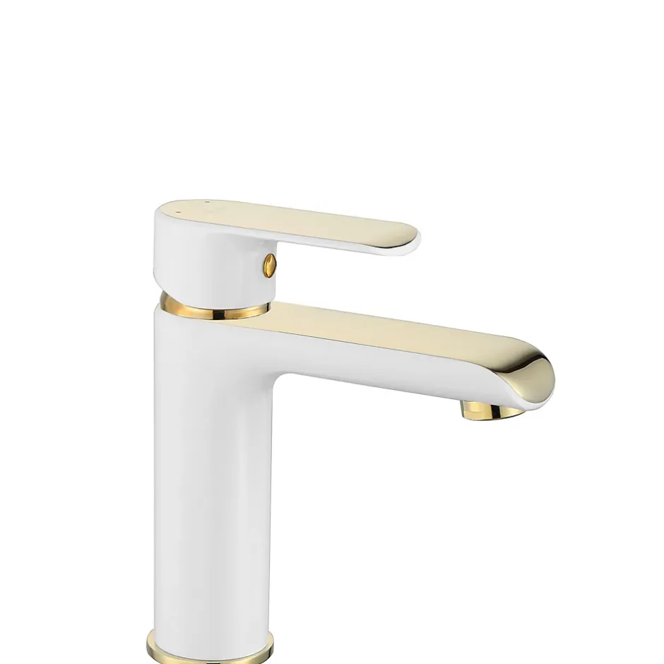 Rea Robinet de lavabo Bloom white gold low