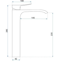 Rea Robinet De Lavabo Dart High Chrome