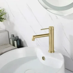 Rea Robinet De Lavabo Js-B310Bg Foss Low Brush Gold
