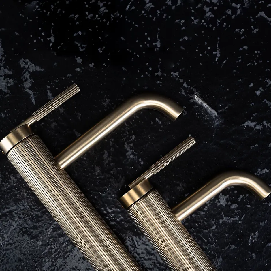 Rea Robinet De Lavabo Js-B348-1Bg Argon High Brush Gold