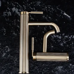 Rea Robinet De Lavabo Js-B348-1Bg Argon High Brush Gold