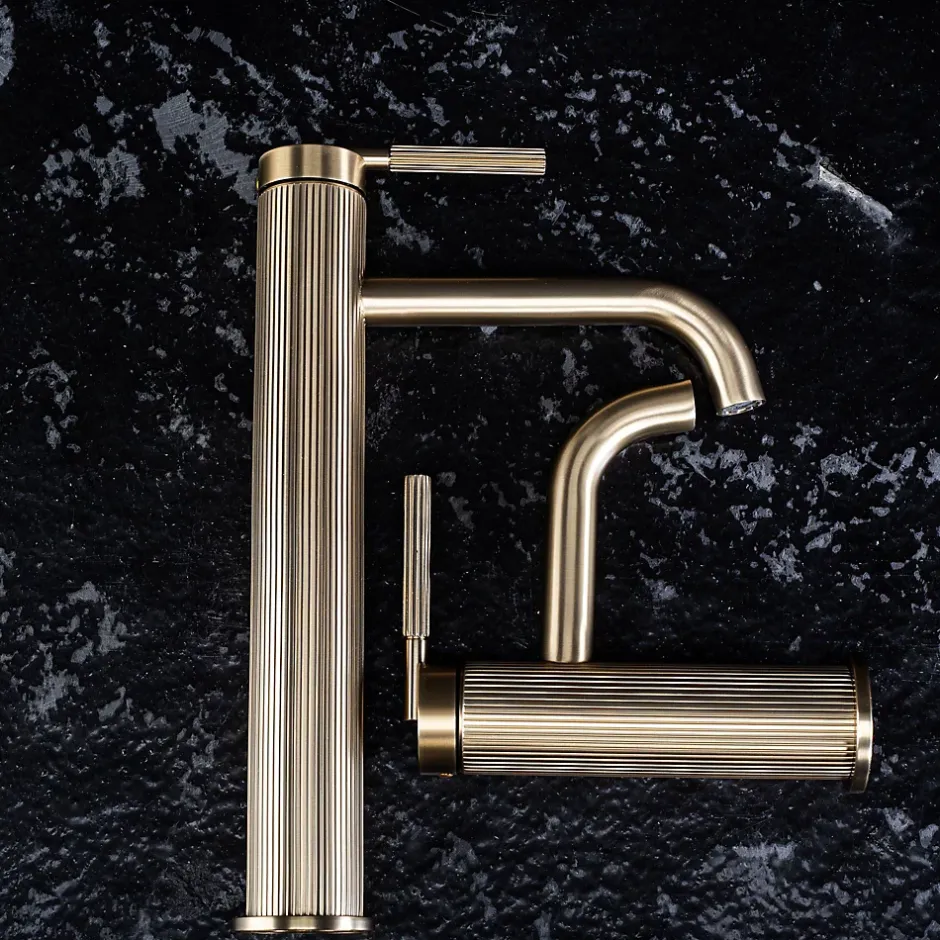 Rea Robinet De Lavabo Js-B348-1Bg Argon High Brush Gold