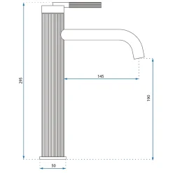Rea Robinet De Lavabo Js-B348-1Bg Argon High Brush Gold