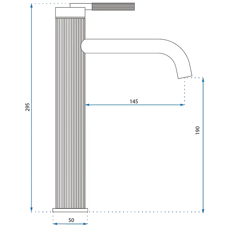 Rea Robinet De Lavabo Js-B348-1Bg Argon High Brush Gold