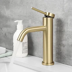 Rea Robinet De Lavabo Js-B311Bg Clif Low Brush Gold
