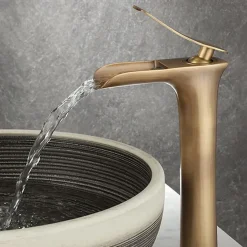 Rea Robinet de lavabo Laguna antique brush gold high* Robinet Lave-Mains