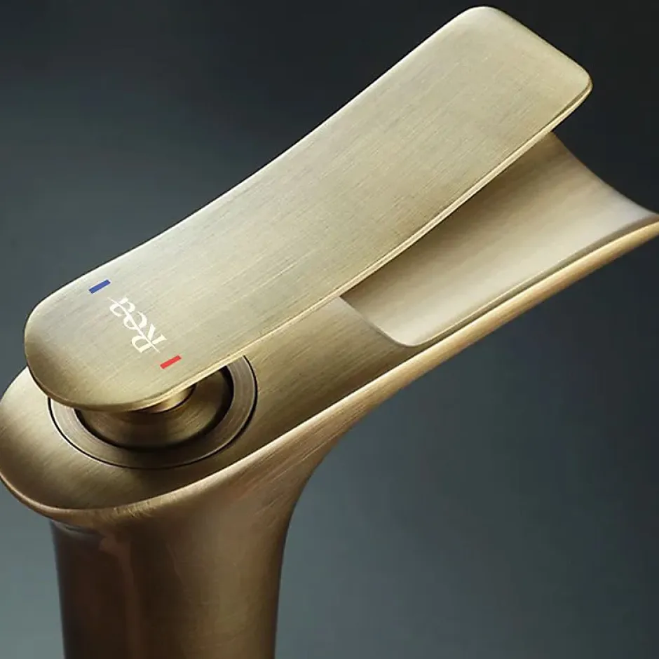 Rea Robinet de lavabo Laguna antique brush gold high* Robinet Lave-Mains