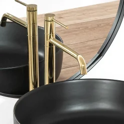Rea Robinet de lavabo Lugano slim gold high