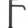 Rea Robinet de lavabo Lugano slim black high* Robinet Lave-Mains