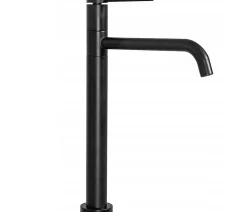 Rea Robinet de lavabo Lugano slim black high* Robinet Lave-Mains