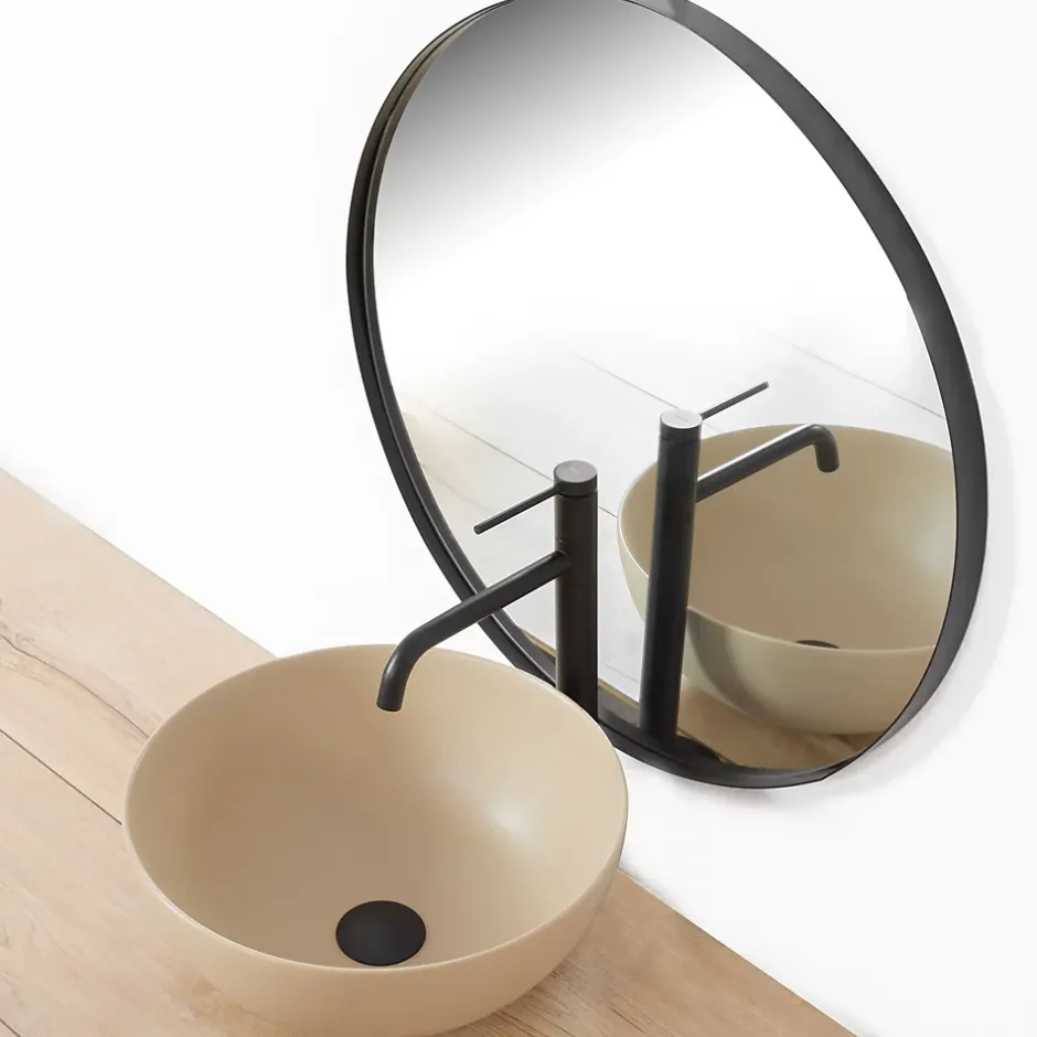 Rea Robinet de lavabo Lugano slim black high* Robinet Lave-Mains