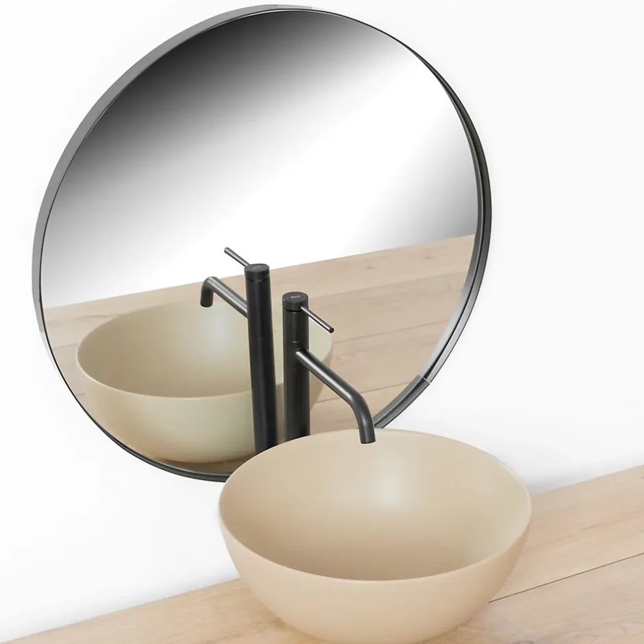 Rea Robinet de lavabo Lugano slim black high* Robinet Lave-Mains