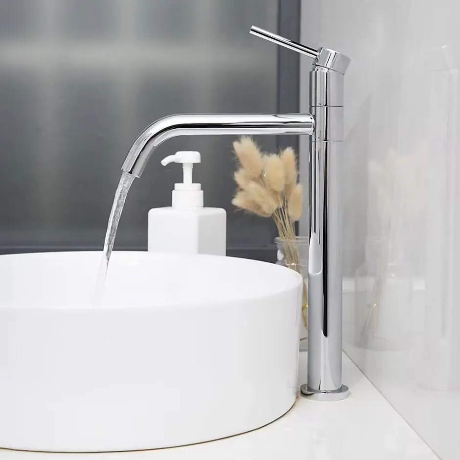 Rea Robinet de lavabo Lugano slim chrome high* Robinet Lave-Mains