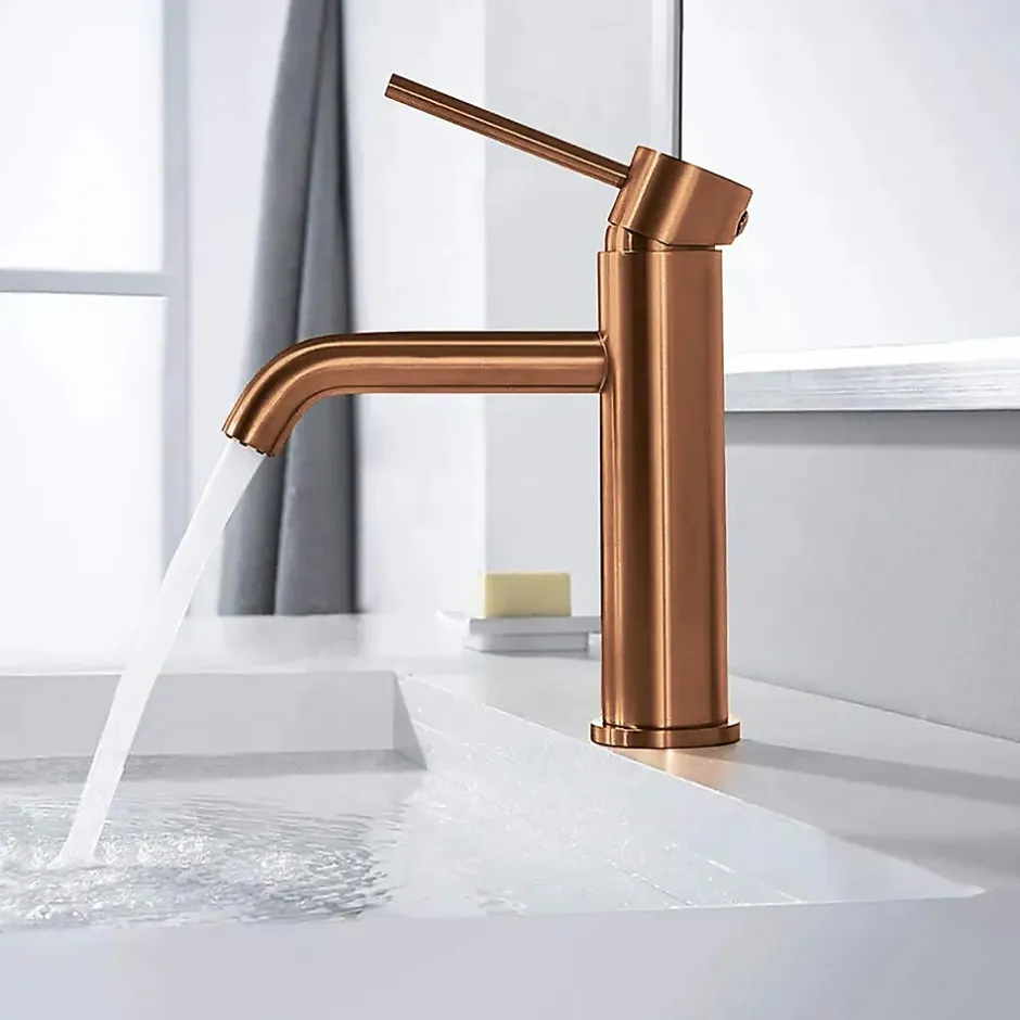Rea Robinet de lavabo Lungo brushed copper low* Robinet Lave-Mains