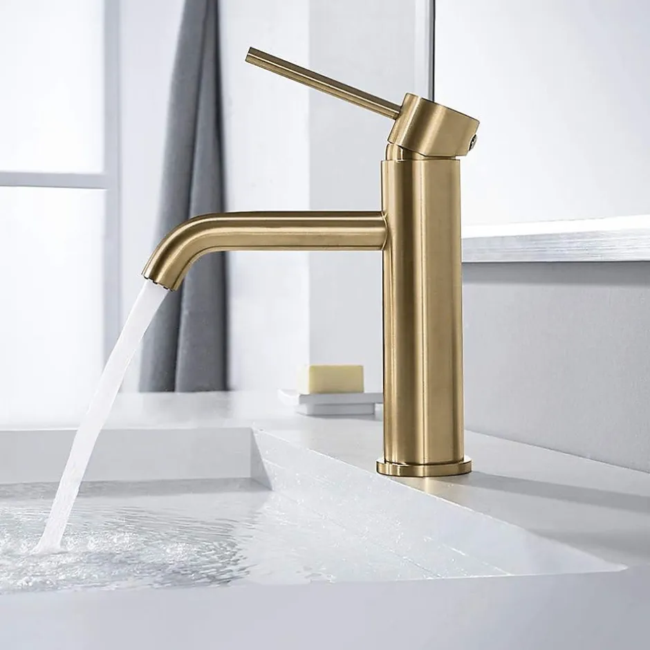 Rea Robinet de lavabo Lungo lungo gold brush