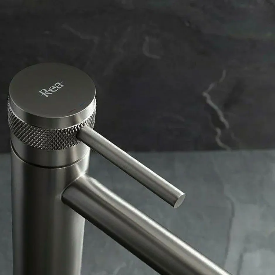 Rea Robinet De Lavabo Lungo Grip High Titanium* Robinet Lave-Mains