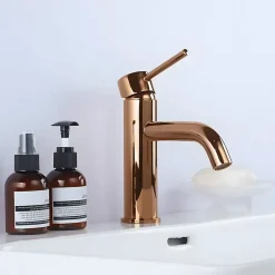 Rea Robinet de lavabo Lungo Rose Gold low* Robinet Lave-Mains