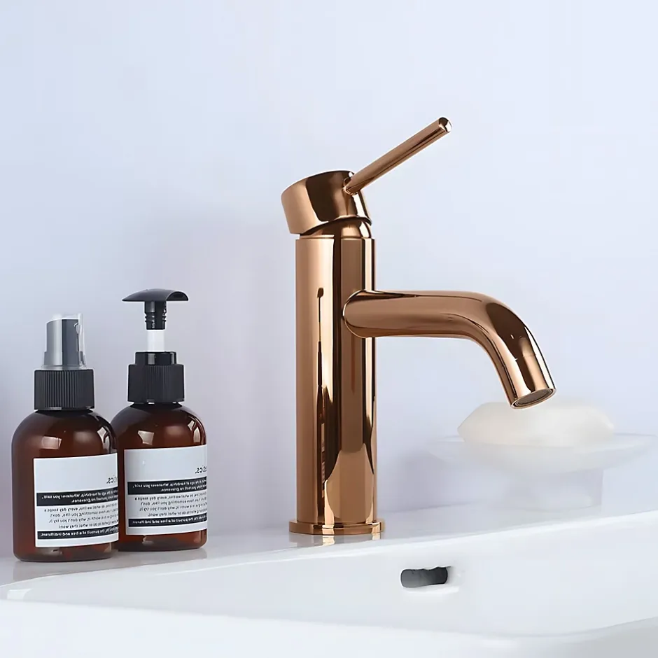 Rea Robinet de lavabo Lungo Rose Gold low* Robinet Lave-Mains
