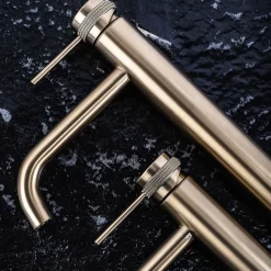 Rea Robinet De Lavabo Lungo Grip High Brush Gold* Robinet Lave-Mains