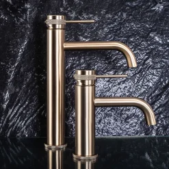 Rea Robinet De Lavabo Lungo Grip High Brush Gold* Robinet Lave-Mains