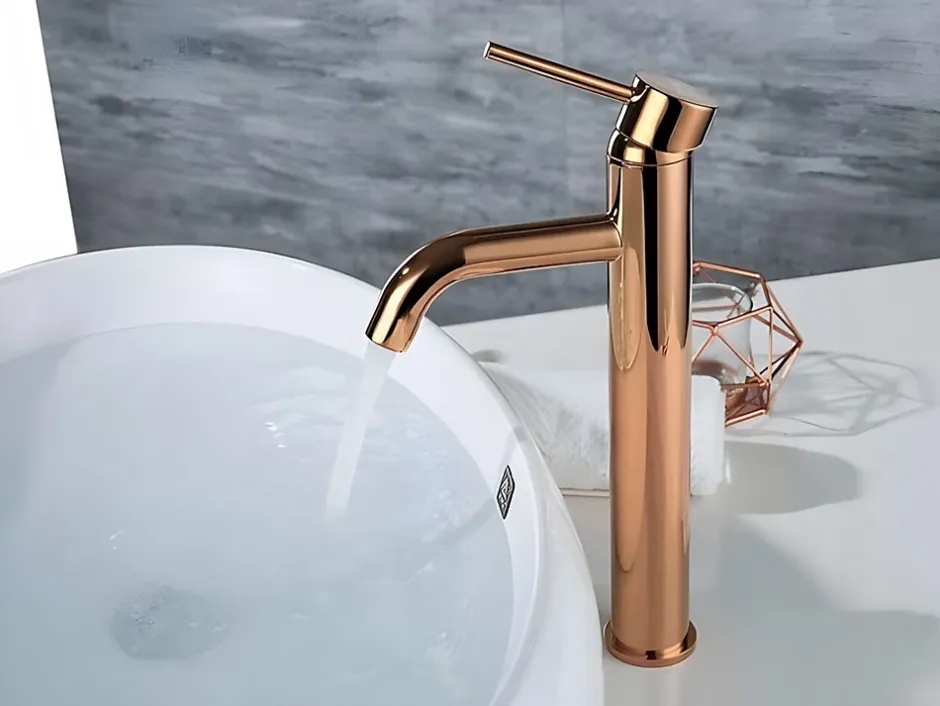 Rea Robinet de lavabo Lungo rose gold high* Robinet Lave-Mains