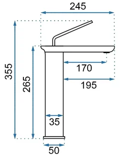 Rea Robinet de lavabo Modo black high* Robinet Lave-Mains