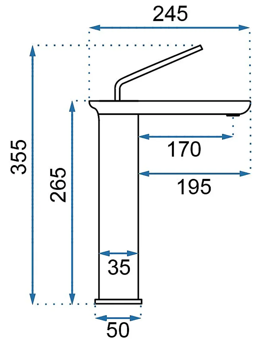 Rea Robinet de lavabo Modo black high* Robinet Lave-Mains