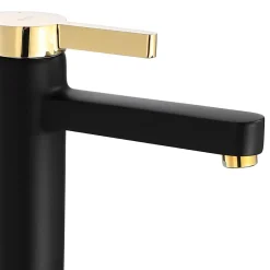Rea Robinet De Lavabo My1806-21Bg Polo High Black/Gold* Robinet Lave-Mains