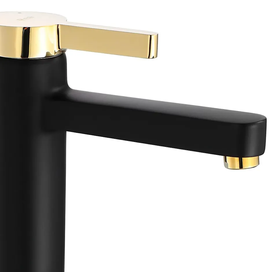 Rea Robinet De Lavabo My1806-21Bg Polo High Black/Gold* Robinet Lave-Mains