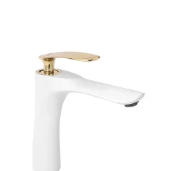 Rea Robinet de lavabo Orbit white gold low