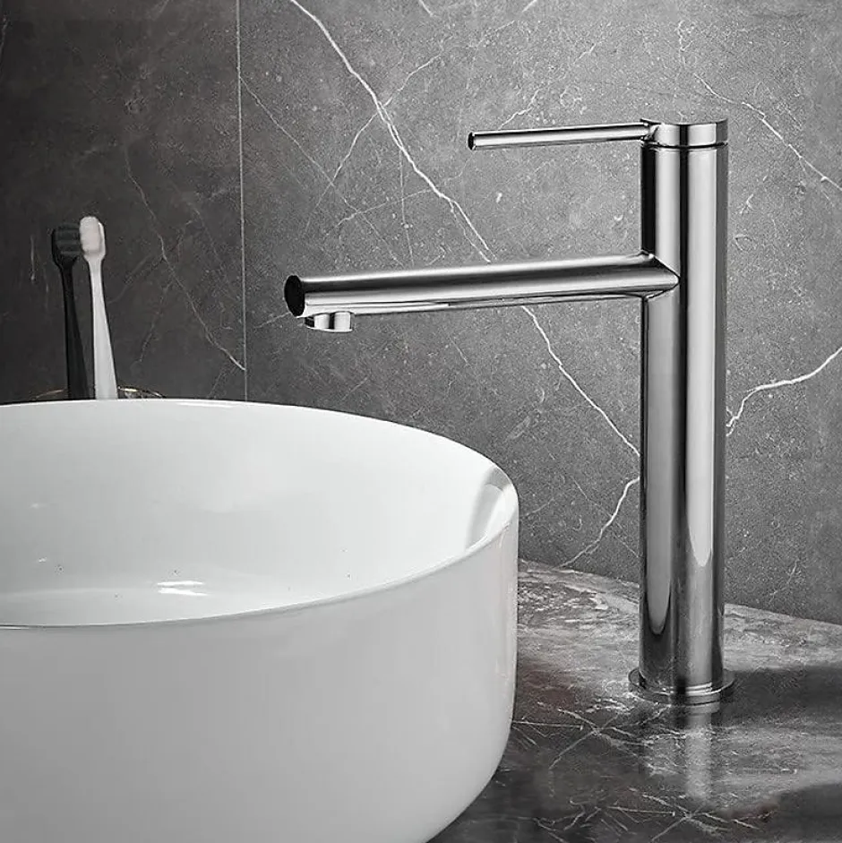 Rea Robinet de lavabo Oval chrome high* Robinet Lave-Mains