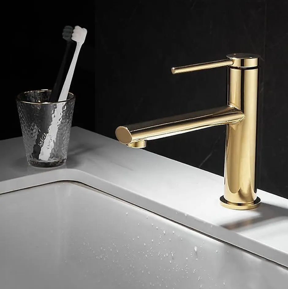 Rea Robinet de lavabo Oval gold low